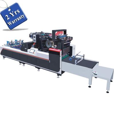 China Factory UTM800A CE Approval Certificate Automatic Toy Paper Display Box Window Splicing Gluing Machine with Corner Cut and V Creasing for sale