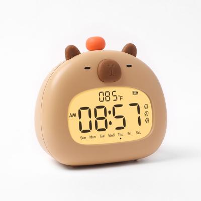 China Modern Design Capybara Alarm Clock LED Digital Table Clock for Bedroom Decor Hot Item for sale