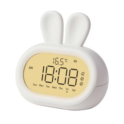 China ABS Rabbit Alarm Clock in Customized Cartoon Style for Model Fashion Bedroom Table for sale