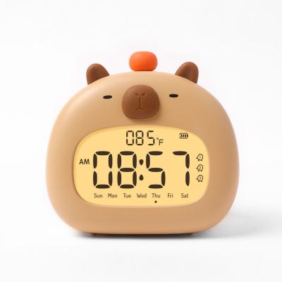 China Modern Latest Custom-Made Capybara Clock Durable And Acrylic Desk Clock For Bedroom for sale