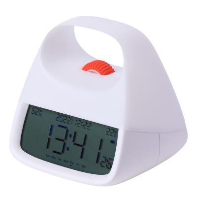 China ABS Orange Dot Desk Clock for Bedroom Charming and Adorable Design Quartz Motivity for sale