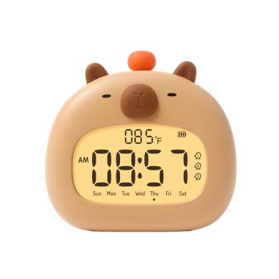 China Modern Design Digital Table Alarm Clock with Cute Backlight Smart Quartz Wake-up Light for Kids Analog-Digital Dual Function for sale