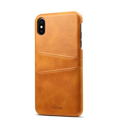 China Anti-fall Cell Phone Case Leather Wallet Back Cover With Card Holder Cases For iPhone XS Max for sale