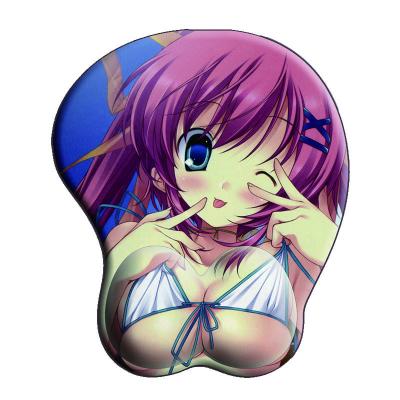 China Wholesale custom popular 3D mouse pad anime girl 2022 soft and comfortable sexy anime gaming mouse pad wrist rest silicone popular for sale