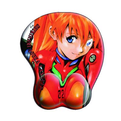 China Printing Soft and Comfortable Anime 3D Model Sexy Girls Silicone With Wrist Rest Mouse Pad Animation Custom Gaming Computer Mouse Pad for sale