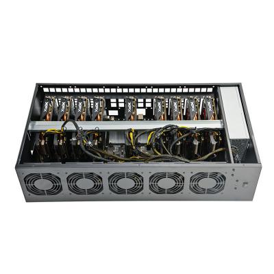 China With X79 Fan Factory Customized 9GPU Rig Case 9 GPU Computer Server Case Enclosure Chassis For RTX RTX 3060 Graphics Cards for sale