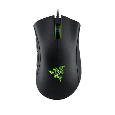 China Razer Deathadder Green Light Gaming Mouse Monochromatic Essential Standard Programmable Ergonomic Design Wired Mouse Individually for sale