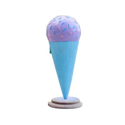 China World Outdoor Decor Fiberglass Statue Ice Cream Macaroon Donut Popsicle Sculpture for sale