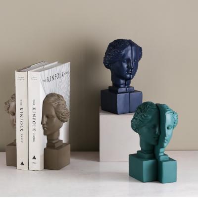 China Europe Resin Open Shelf Venus Statue Bookends Ornaments Sculpture For Study Room for sale