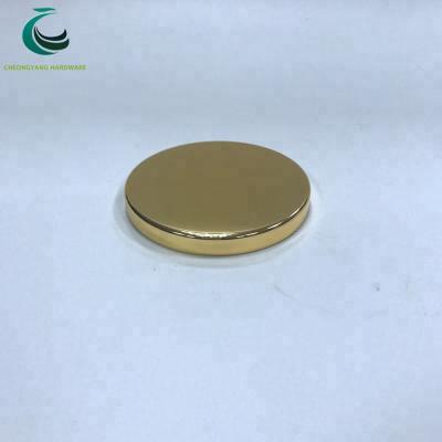 China Non Spill Gold / Sliver Metal Aluminum Candle Jar Metal Glass Lid for sale