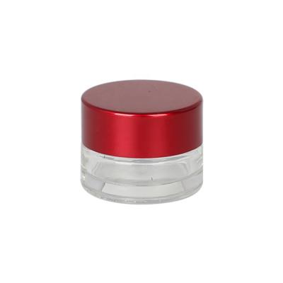 China 10ml Mini Luxury Cosmetic Eye Cream Glass Jar With Gold Child Proof Lid for sale