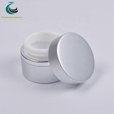 China Silver Luxury Empty Cosmetic Packaging Cream Foil Cream Jar 50ml 30ml 15ml 7ml for sale