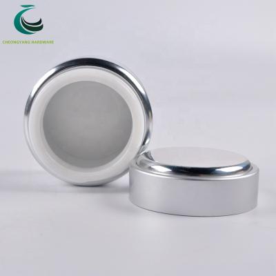 China Cream Ready To Ship 50ml Nail Gel Aluminum Glass Jar For Gel Container Packaging for sale