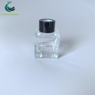 China Non Spill 28/410 Reed Diffuse Aluminum Screw Cap Glass Black Silver Gold Bottle for sale