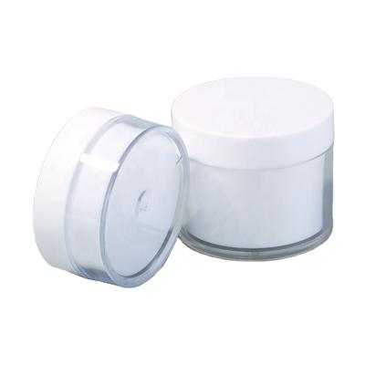 China Skin Care Creams 100ml Plastic Cosmetic Jars Double Wall Cream Containers WHITE Or BLACK for sale