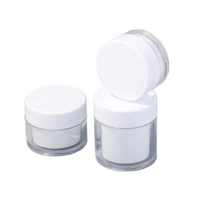 China Skin care creams 50g pp double wall airless pump jar container for skin care cream for sale