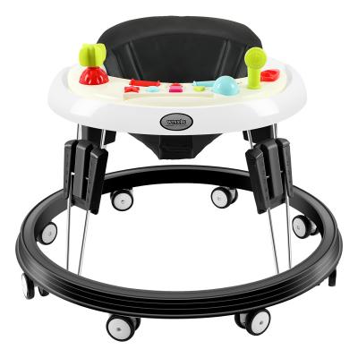 China China Children Learn To Walk Musical Cartoon Toy Chair Baby Walker With Stopper For Children HL-YE-619 for sale