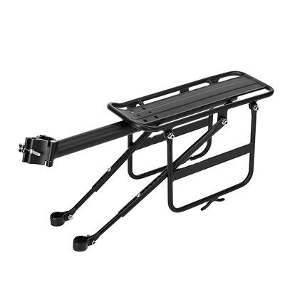 China Aluminum Bike Rear Rack Carrier Rack Mountain Bike Luggage Cargo Recycling Rack With Reflector 370*210*100mm for sale