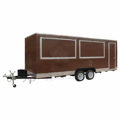 China Trailer de carretillas de comida móvil de 1500W para camiones de comida rápida Trailer 2300*1750*2100mm en venta