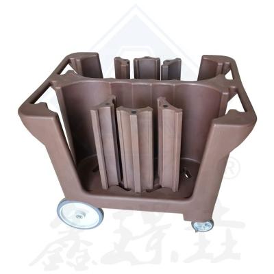 China Adjustable Plate Caddy Dish Collecting Trolley for Dish Storage and Cart Convenience for sale