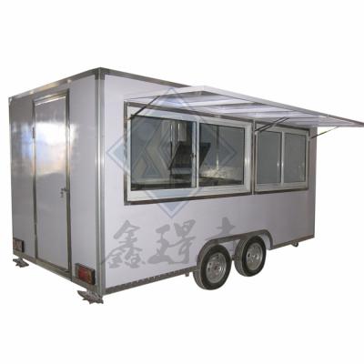 China Tow Bar Trailer Street Food Trucks Miami Ice Cream Galvanized Food Trailer Drinks Hot Dog Coffee Cart for Bakery for sale