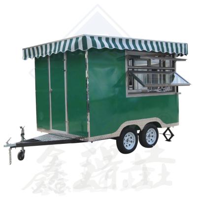 China Food Shop Outdoor Street Food Vending Cart met BBQ Roker Volledig Boba Tea Food Truck Te koop