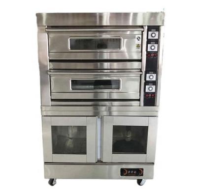 China Electric Pizza Baking Oven 2 Deck 6 Trays for Restaurant 220V/380V Gas Bread Deck Oven for sale