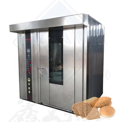 China Multi-function Baking Oven Large 16/32/64 Plate Hot Air Rotary Diesel Ovens for Bakery for sale