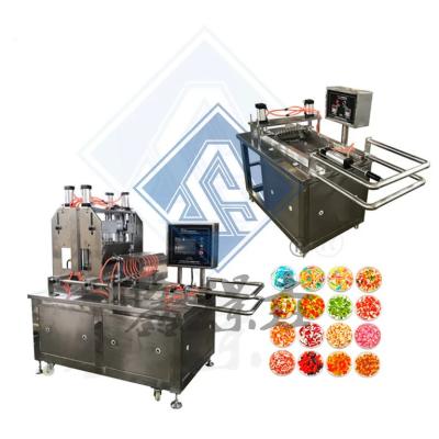 China Lollipop Candy Bean Gummy Semi Automatic Candy Making Machine for Candy Production for sale