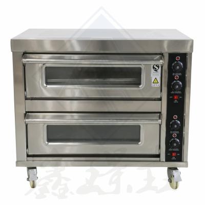 China Soybean Material 2 Layer Deck Oven and Mixer Conveyor Pizza Oven for Bakery Equipment for sale