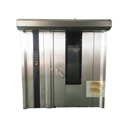 China Máquina de hornear alimentos Panadería de cocina 32 horno de estante giratorio Diesel Gas eléctrico totalmente automático en venta