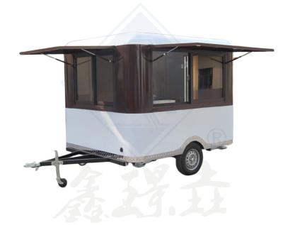 China Food Service Trailer Cart for Outdoor Street Vending and Mobile Kitchen Serving Trolley for sale