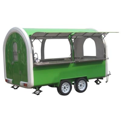 China Donut Mobile Cart voor drukkerijen Multifunctionele Drinks Vending Trailer Te koop