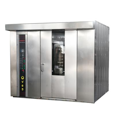 China Double Trolleys Diesel Rack Oven with 34 Trays Rotary Rack Convection Oven at 380v Voltage for sale