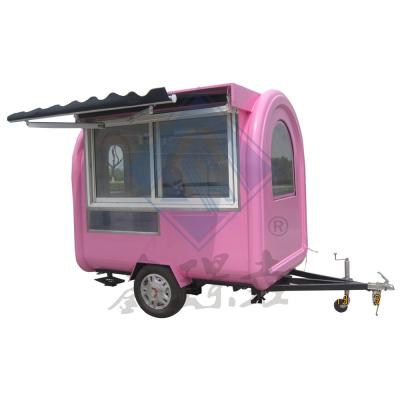 China Single/Double Axles Round Model Mobile Food Truck for Outdoor Street Food for sale