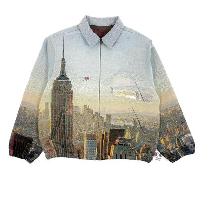 China Spring Breathable Fashion Plus Size OEM Jacquard Tapestry Jacket For Men Buyer 1 for sale