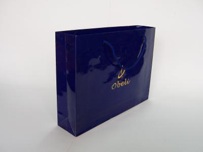 China Custom Recycling White Paper Shopping Bags With Handles for sale