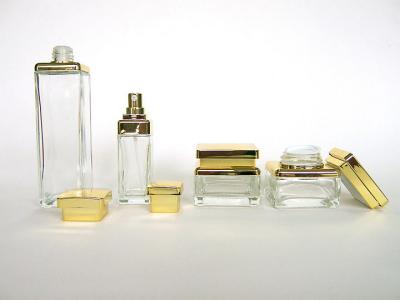 Cina 120ML 30ML 65G 55G che glassa Flint Cosmetic Glass Bottles per l'emulsione e la crema della lozione in vendita