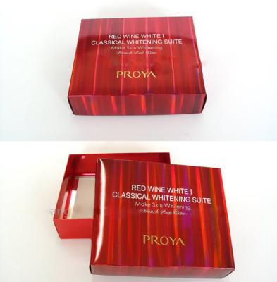 China Cajas de cartón personalizadas de regalo rojo con tapa para boda en venta