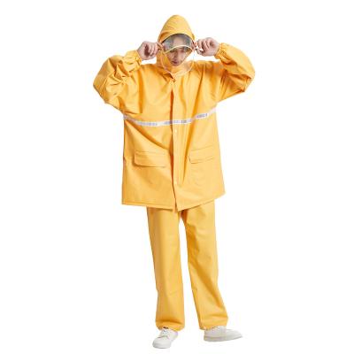 China New split suit bachelor raincoat clothing yellow raincoat widen plastic raincoat raincoat men go up for sale