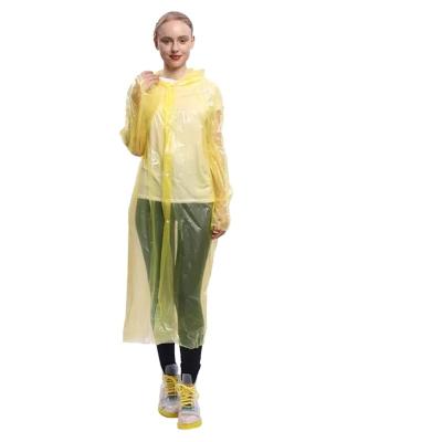 China Water Proof Poncho Disposable Transparent PE One Time Use Plastic Adult Raincoat For Adult And Kids for sale