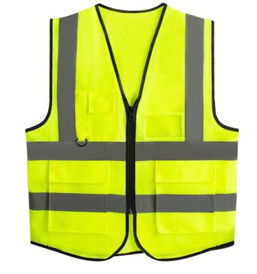 China Custom Made Yellow Reflective Vest Construction Traffic Vest Workers Safety Water Proof Vest Reflective Clothing for sale