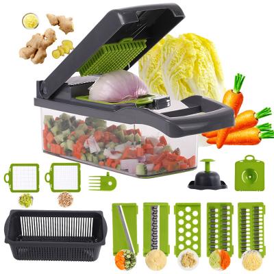 China Viable Stainless Steel Manual Replaceable Multi Blades Kitchen Food Slicer Free Sample Potato Slicer Vegetable Cleaver Set for sale