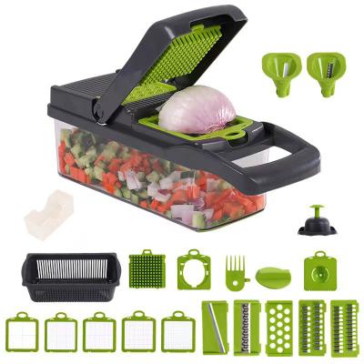 China Sustainable Goods and Safe Vegetable Cleaver 12-In-1 Veggie Mandoline Slicer Cleaver Vegetable for sale