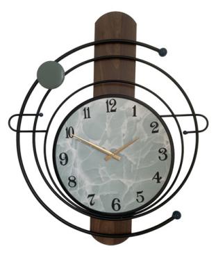 China Rui Sheng Style Mechanical Geometric Multi Shaped Decorative Wall Clock 2021 60cm Room 23.6Living Metal Use Time Antique Iron Wall Decoration for sale