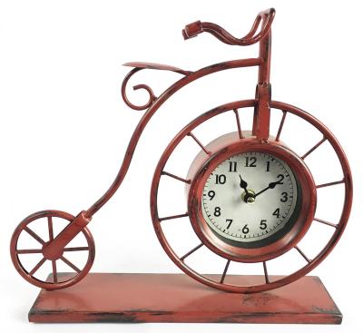 China Antique Factory Hot Sale Best Quality RS 2021 Style Bicycle Design Rustic Table Clock For Office for sale