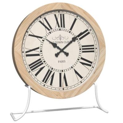 China Natural Wood Frame L 2022 Time Use Desk Classics Minimalist Accent Clock For Table Use for sale