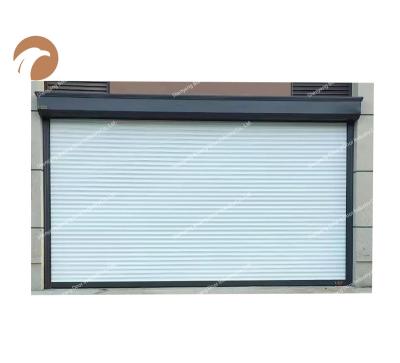 China Heat insulation folding roller electric aluminum shutter burglar proof metal roll up doors for industrial for sale