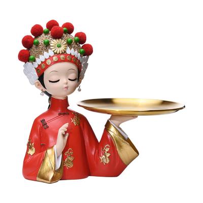 China New China Couple Ornaments Delight Storage Tray Wedding Home Living Room Key Room Decorations for sale