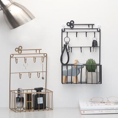 China Morden Fashion Ornaments Bedroom Wall Ornament Wall Storage Rack Decor Pieces Luxury Home Accessories Modern Home for sale